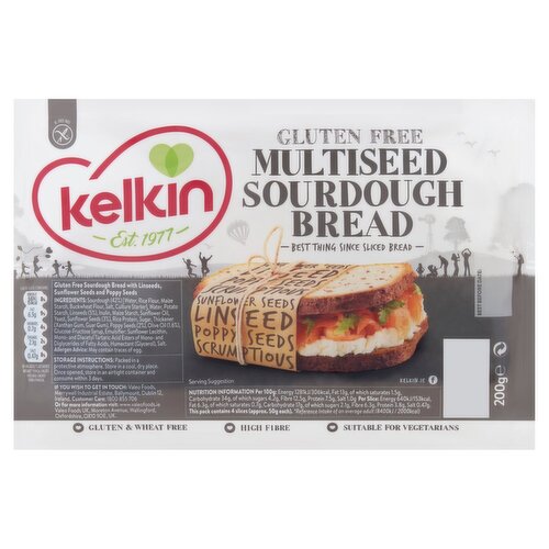 Kelkin Gluten Free Multiseed Sourdough Bread (200 g)