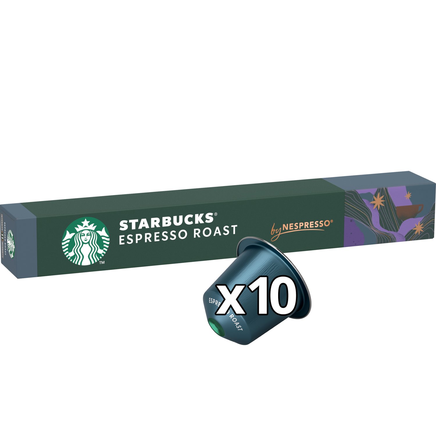 Starbucks Espresso Roast Nespresso Coffee Capsules 10 Pack (57 g)