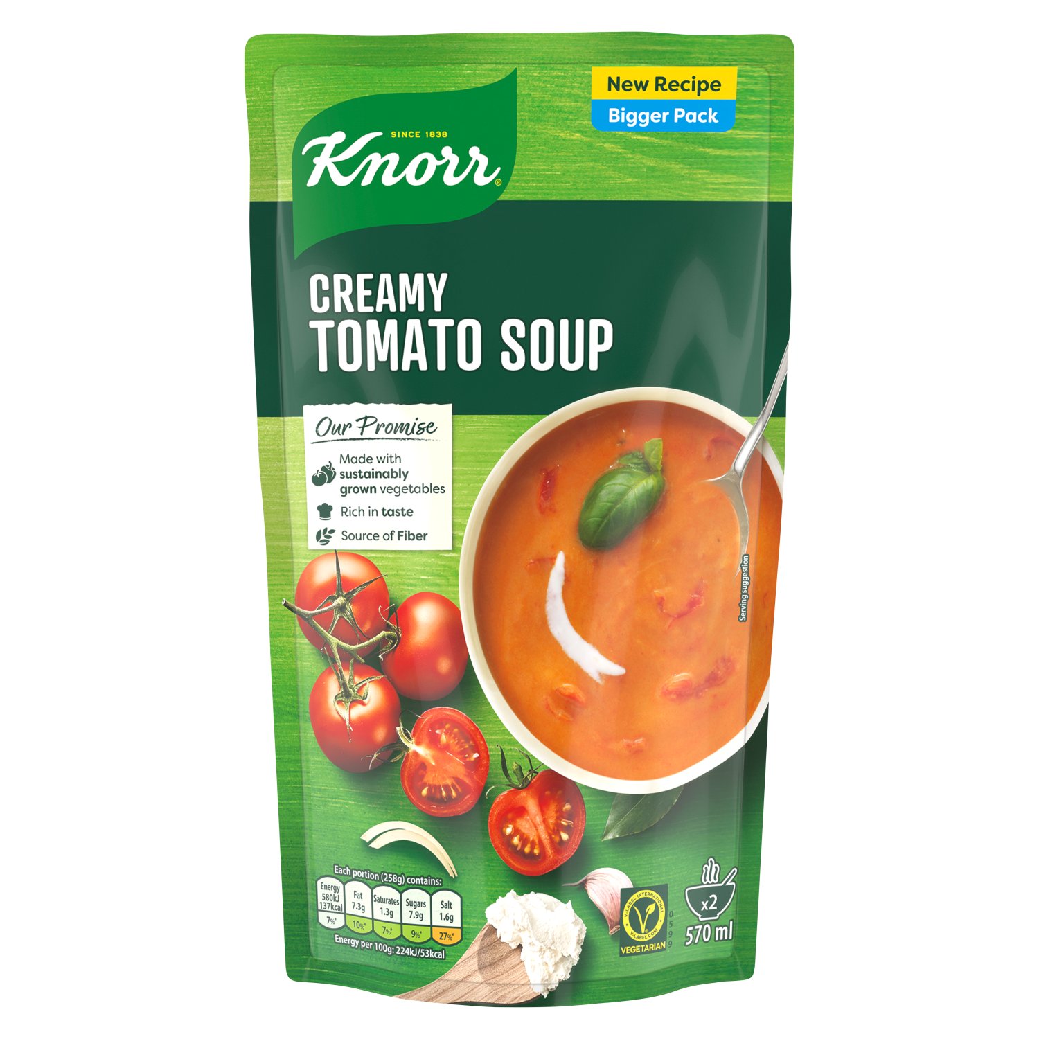 Knorr Creamy Tomato Soup Pouch (579 g)