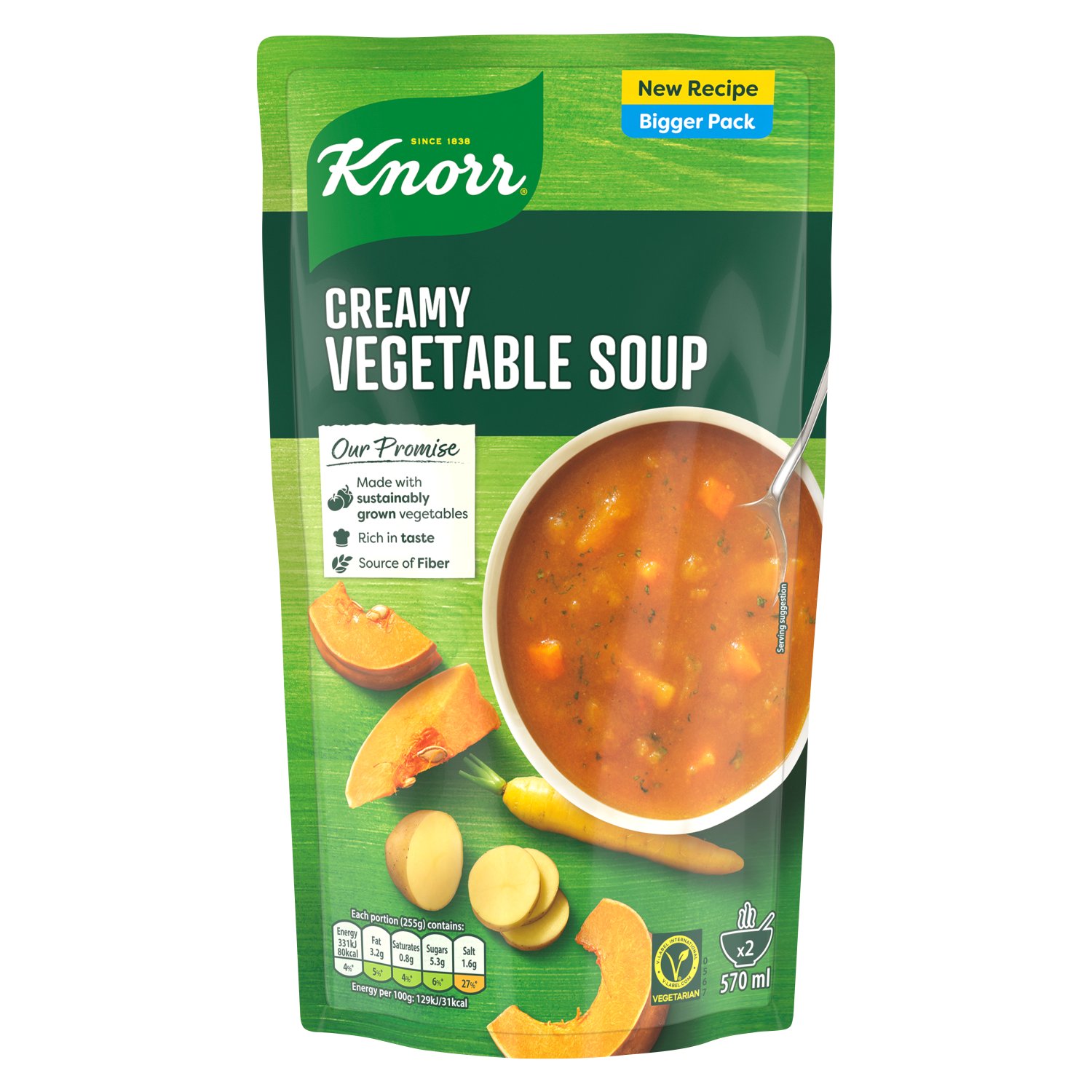 Knorr Creamy Vegetable Soup Pouch (579 g)