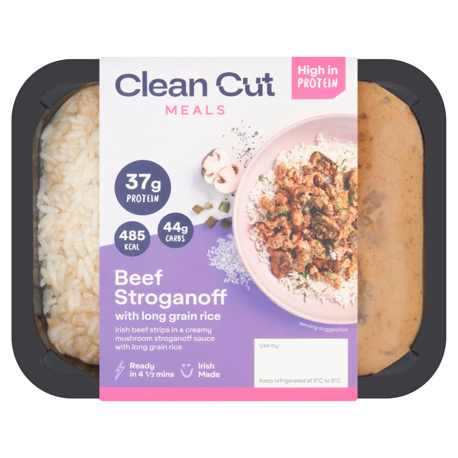 Clean Cut Beef Stroganoff with Long Grain Rice (400 g)