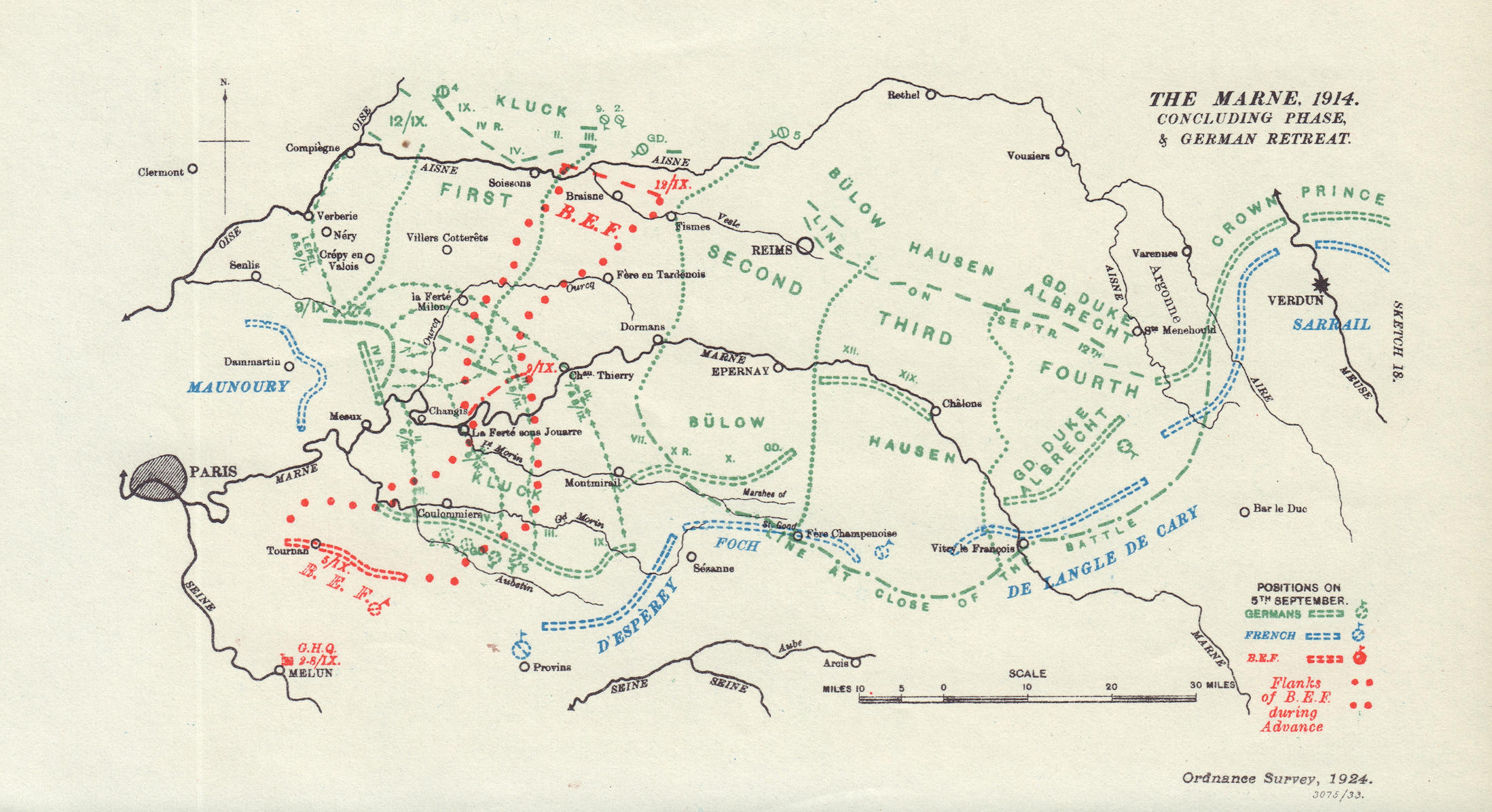 Battle of the Marne 5th Sept 1914. Concluding Phase & German Retreat ...