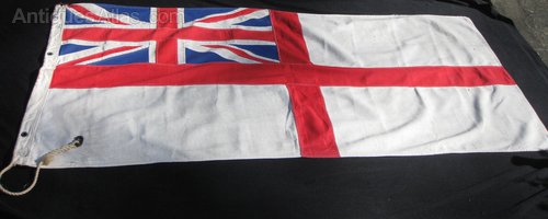 Antiques Atlas - Vintage Sewn Royal Canadian Navy White Ensign Flag