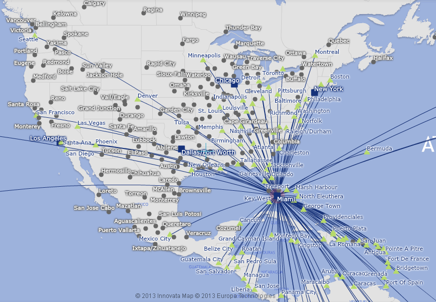 United Airlines Route Map