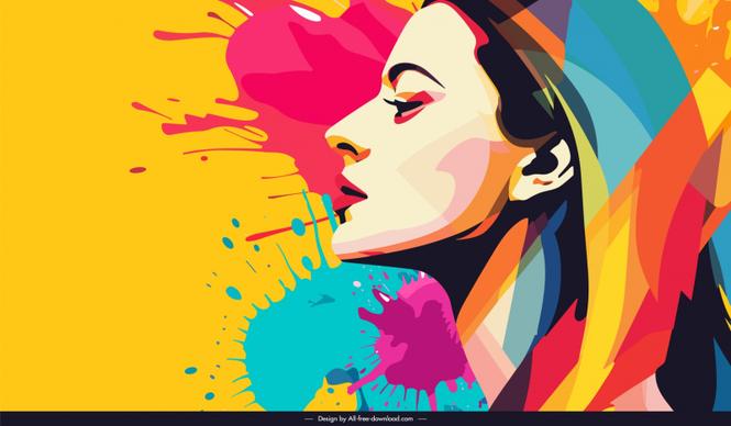 woman fashion painting colorful grunge graffiti  street art 