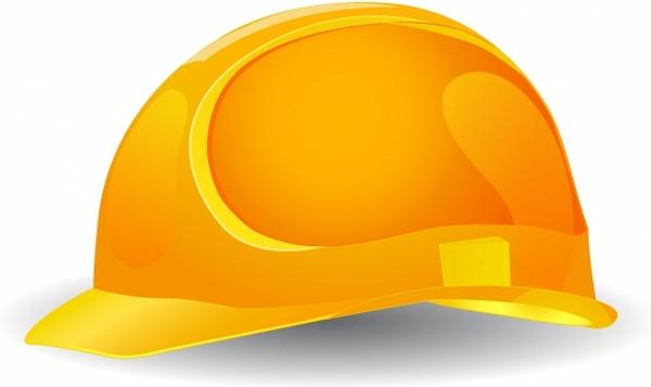 Yellow safety hard hat