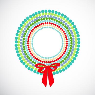 Abstract Christmas wreath