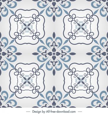 decorative pattern template retro european symmetric repeating design