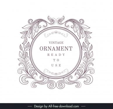 frame design elements elegant symmetric classic