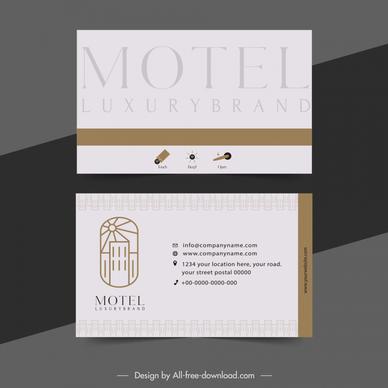 motel business card template flat geometric architecture