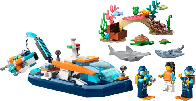 LEGO 60377 Explorer Diving Boat