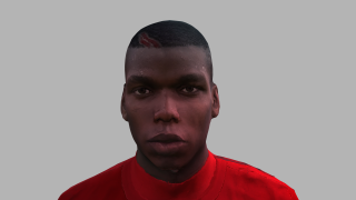 Paul Pogba face 3d model