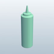 Ketchup bottle squeezable v1  3d model