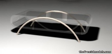 Glas tisch 3d model