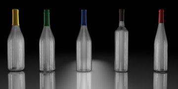 Wine Bottle set 3d model