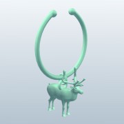 Rena v1 do Fob do vidro de vinho 3d model