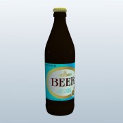  oz Beer Bottle v1  3d model