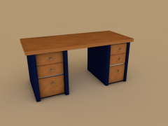 Holz Schreibtisch 3d model