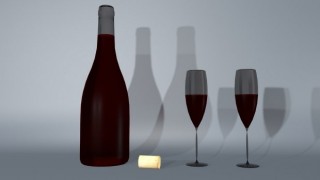 wine bottle 3d model