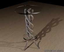 Glas & Chromtisch 3d model