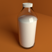 Bottle with Milk 3d model