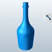 Amber Benedictine Bottle v1  3d model