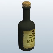 Flasche Rum v1 3d model