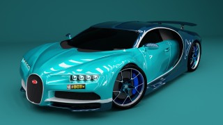 Bugatti Chiron 2017 auto sportiva 3d model