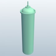 Butane fluid bottle with nozzle v1  3d model