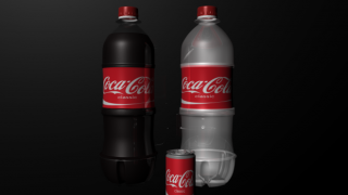 Flaschen und Dosen Coca Cola 3d model