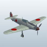 WWII Plane Japan Kawasaki Ki61 v1  3d model