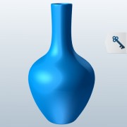 Chinese Porcelain Bottle Vase v1  3d model