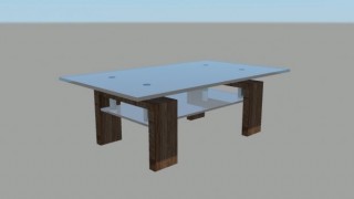 Glas tisch 3d model