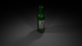 Flasche Wein 3d model