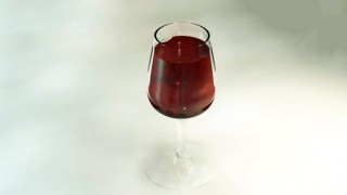 Glas mit Wein 3d model