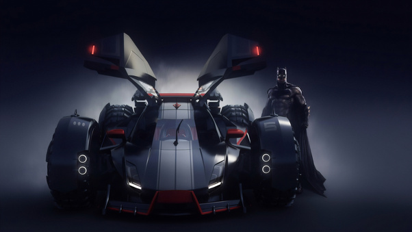 Batman Batmobile 4k Wallpaper