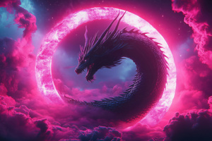 Cosmic Dragon Fury (1152x864) Resolution Wallpaper