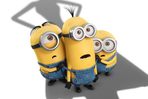 Cute Minions (2880x1800) Resolution Wallpaper