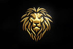 Gold Lion (2048x2048) Resolution Wallpaper