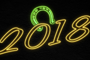 Happy New Year 2018 4k (2560x1024) Resolution Wallpaper