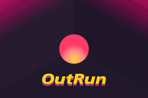 Outrun Typography (1600x900) Resolution Wallpaper