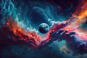 Space Nebula Planet 4k Wallpaper