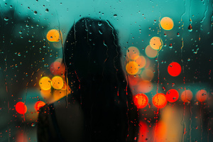 Women Bokeh Rain Wallpaper