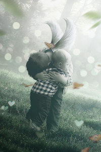 My Brother Is Angel (720x1280) Resolution Wallpaper