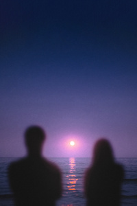 Me You And The Moon (1125x2436) Resolution Wallpaper