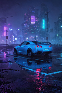 Nissan Gtr On The Streets (1080x2280) Resolution Wallpaper