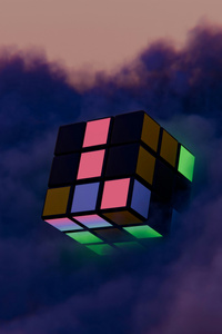 Cubes Floating In Air (800x1280) Resolution Wallpaper