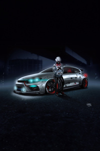 Cyber Street Racer (1080x2400) Resolution Wallpaper