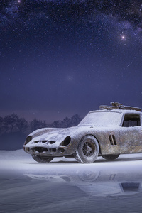 Car Snow 4k (1080x2400) Resolution Wallpaper