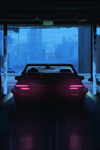 Dark Car Vehicle Neon (1080x2400) Resolution Wallpaper